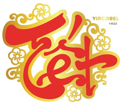 File gốc Vector cắt CNC hoạt tiết chữ Tết 2025 file corel (cho in 3D) độc đáo