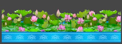 Tải file Vector chân hoa sen trang trí khánh tiết file corel (PSD) cho in tranh kính