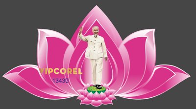 File tranh quảng cáo Vector hoa sen và Bác Hồ file vector corel (file gốc) chuyên nghiệp