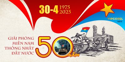 Hình ảnh gốc Vector kỷ niệm 50 năm Giải phóng miền Nam 30/4 (để in khổ lớn)