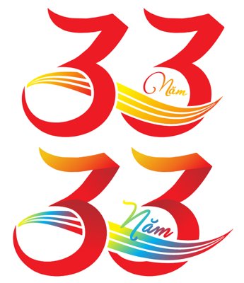 File gốc Vector logo kỷ niệm 33 năm trường học cho in ấn và thiết kế