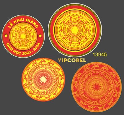 Tải file Vector mặt trống khai giảng file corel (ảnh gốc) file TIFF