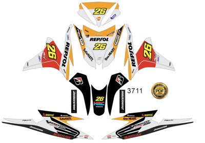 File in trần Vector tem xe máy Vario 150 #11 file corel (bản gốc) 5D