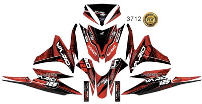 File in trần Vector tem xe máy Vario 150 #12 file corel (bản gốc) trời sao