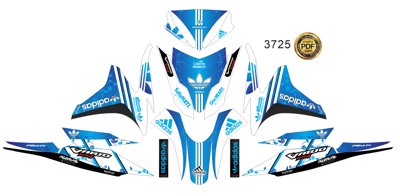 File tranh Vector tem xe máy Vario 150 #25 file corel (gốc) in backlit film