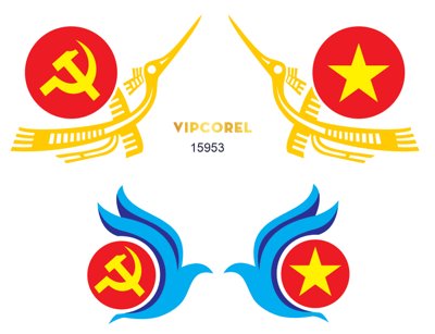 Download file Vector trang trí led cột đèn họa tiết chim hạc (gốc) in mica ốp bếp