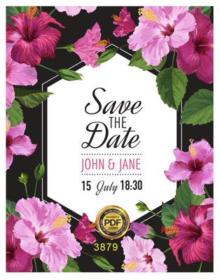 Tải file gốc Vector wedding Invitation #114 file PDF (in khổ lớn) quảng cáo