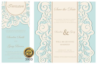 File PSD Vector wedding Invitation #138 file PDF (nguyên bản) cho thiết kế