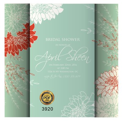 Download file gốc Vector wedding Invitation #155 file PDF (in lụa) nghệ thuật