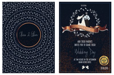 File gốc Vector wedding Invitation #161 file PDF (PNG) không nền chất lượng