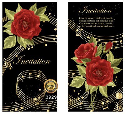 File gốc Vector wedding Invitation #164 file PDF (PNG) nền trong suốt