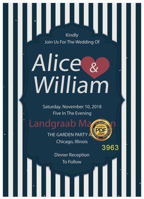 File in lụa Vector wedding Invitation #199 file PDF (tân cổ điển) Vector wedding Invitation #199 file PDF