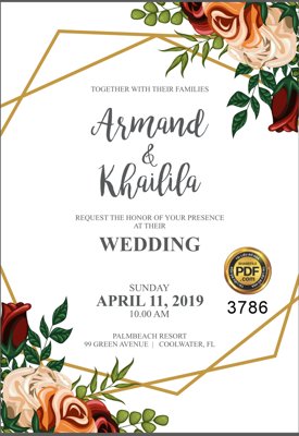 File tranh Vector wedding Invitation #21 file PDF (gốc) chủ đề trẻ em