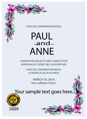 Download file tranh PSD Vector wedding Invitation #235 file PDF để chỉnh sửa