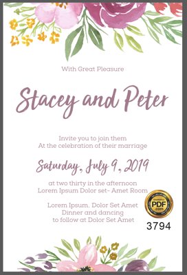 Ảnh mô tả file gốc in mica Vector wedding Invitation #29 file PDF