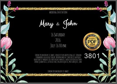 Tải file Vector wedding Invitation #36 file PDF (gốc) làm tranh trang trí