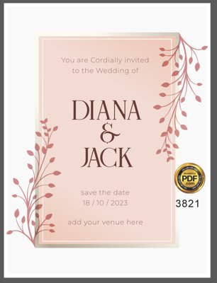 File PSD Vector wedding Invitation #56 file PDF (nguyên bản) cho thiết kế