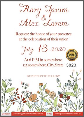 File tranh trang trí Vector wedding Invitation #58 file PDF (tải file gốc)