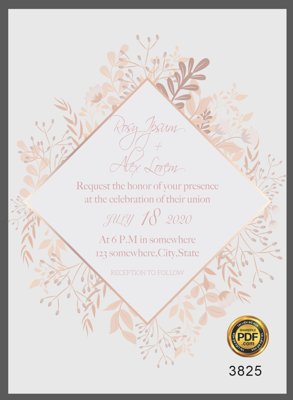 File ảnh Vector wedding Invitation #60 file PDF (gốc) in backdrop sự kiện