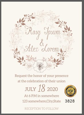 Tải file tranh Vector wedding Invitation #63 file PDF (gốc) tại Filetranh.com