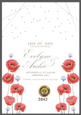 File tranh quảng cáo Vector wedding Invitation #77 file PDF (file gốc) chuyên nghiệp