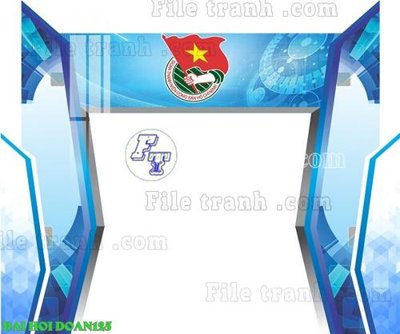 File tranh gốc File thiết kế mẫu pano phông tranh đại hội đoàn 125 (bản quyền) file PSD