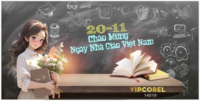 File tranh trang trí file corel 20-11 chào mừng ngày nhà giáo Việt Nam (file gốc)