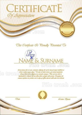 File gốc mau chung nhan 129 (AI/EPS) cho in ấn