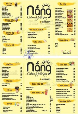 File gốc menu nang (phong cách) cổ điển