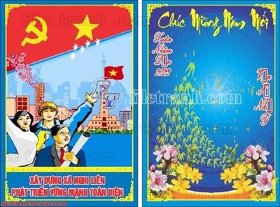 File in trần File thiết kế mẫu tranh mừng đảng mừng xuân MX149 (bản gốc) phong cảnh