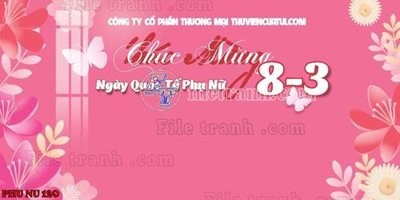 Hình ảnh gốc File mẫu phông sân khấu quốc tế phụ nữ 8/3 mã 120 (để in khổ lớn)