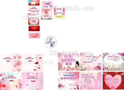 File tranh File mẫu phông sân khấu quốc tế phụ nữ 8/3 mã 165 (bản gốc) treo quán cafe