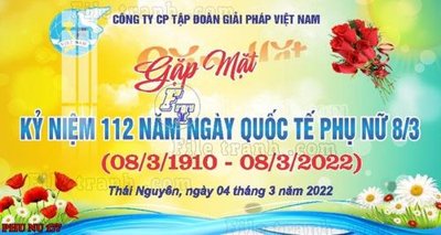 File tranh gốc File mẫu phông sân khấu quốc tế phụ nữ 8/3 mã 177 (bản quyền) độc đáo