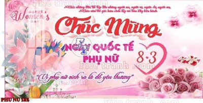 Tải file File mẫu phông sân khấu quốc tế phụ nữ 8/3 mã 182 (PSD) cho in ấn quảng cáo