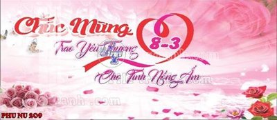 File ảnh File mẫu phông sân khấu quốc tế phụ nữ 8/3 mã 209 (gốc) in decal dán tường