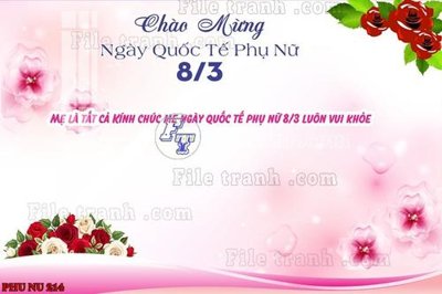 File gốc File mẫu phông sân khấu quốc tế phụ nữ 8/3 mã 214 (bản quyền) cho in ấn