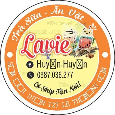 File gốc tem tra sua lavie (cho in ấn) từ kho Filetranh