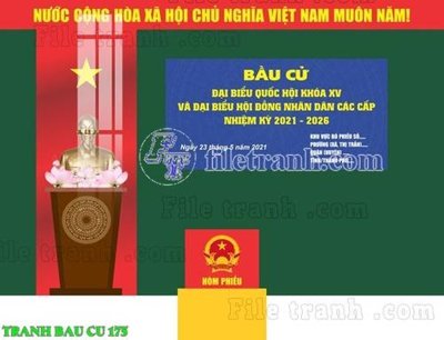 File gốc in tráng gương File thiết kế mẫu pano phông tranh bầu cử 175 chi tiết