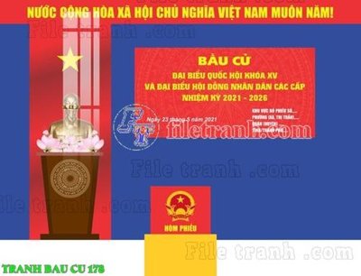 Tải file File thiết kế mẫu pano phông tranh bầu cử 178 (ảnh gốc) in gạch 3D