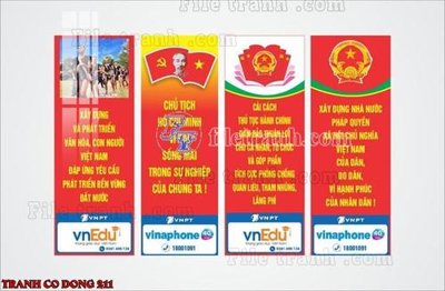 File gốc File thiết kế mẫu pano phông tranh cổ động 211 (in lụa) tranh mã đáo