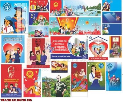 File tranh File thiết kế mẫu pano phông tranh cổ động 332 (ảnh gốc) in trần nhà