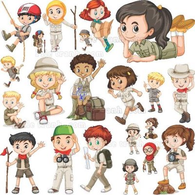 File ảnh vector tre em 107 (gốc) in decal dán tường