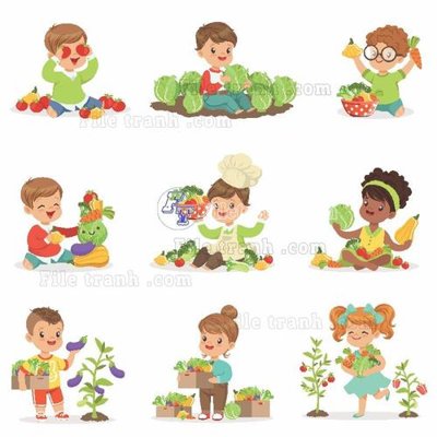 Tải file gốc vector tre em 77 dùng cho in ấn