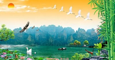 File tranh Tranh phong thủy 11 (gốc) chủ đề thiên nhiên