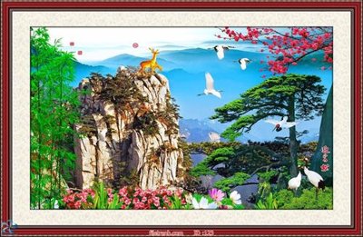 File PSD Tranh phong thủy 123 (bản gốc) cho nhà in