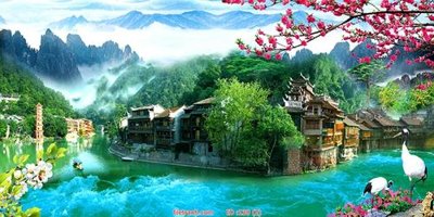 Ảnh gốc Tranh phong thủy 130 (độ nét cao) in tráng gương