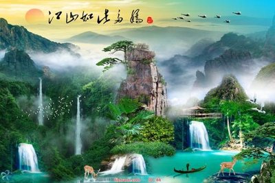 Ảnh gốc file in lụa Tranh phong thủy 44 chi tiết