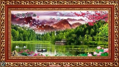 File tranh Tranh phong thủy 65 (gốc) in vải canvas