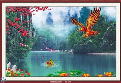 Tải file Tranh phong thủy 72 (ảnh gốc) in tráng gương