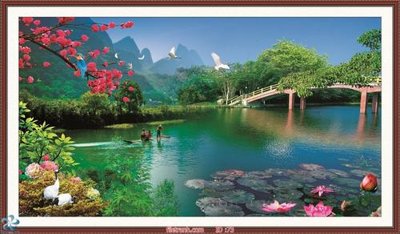 File tranh Tranh phong thủy 73 (gốc) in backlit film